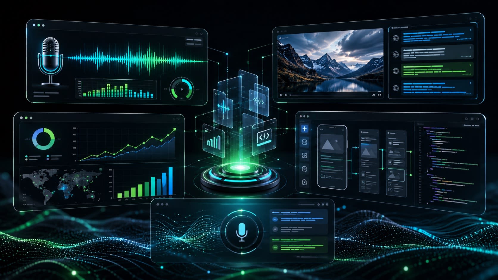 June 2026 header image showing ElevenLabs voice AI, HeyGen video translation, Mangools AI search visibility, Alli AI SEO automation, Blink app building, Wispr Flow voice writing, Submagic captions, and Opus Clip short form video editing.